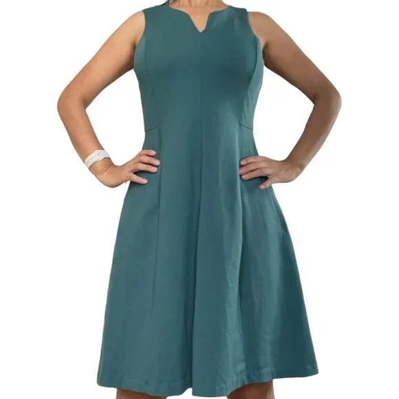 slim fit dress slacks Green fit and flare spring wrap dress 4966 – Xiaolizi main image 1